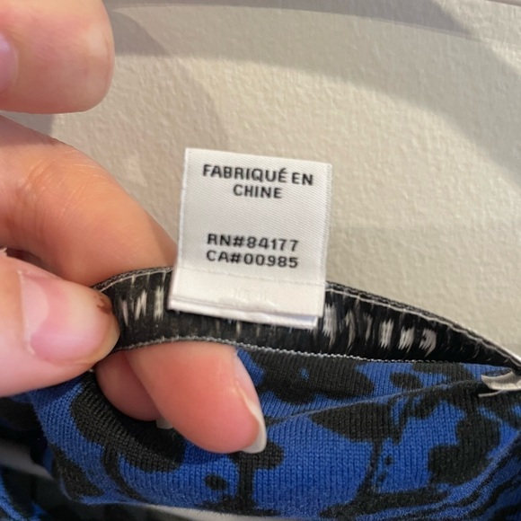 Diane Von Furstenberg Blue Leaf Vine Conflower Zoe Dress - Picture 6 of 9